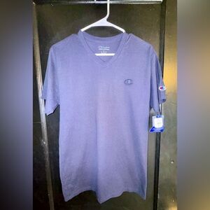 Champion Men's Navy V-Neck Tee